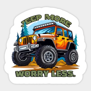 Jeep more. Worry less. Sticker